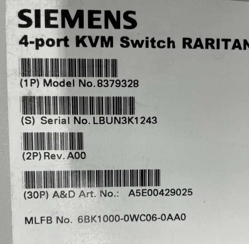 4 PORT KVM SWITCH (8379328/CS4R) SEMENS