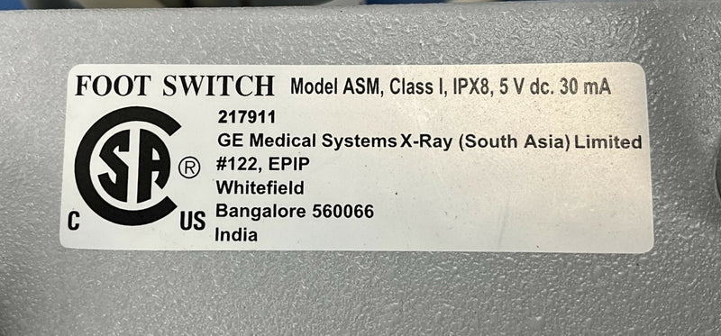 Two Pedal Foot Switch (00-881060-03/5492605) GE