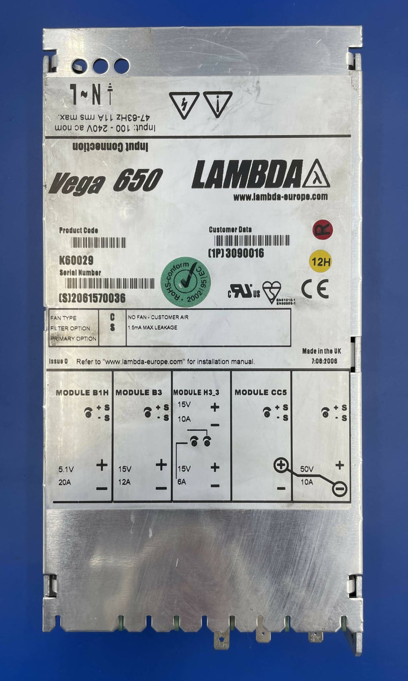 VEGA 650 POWER SUPPLY (3090016/K60029) SIEMENS